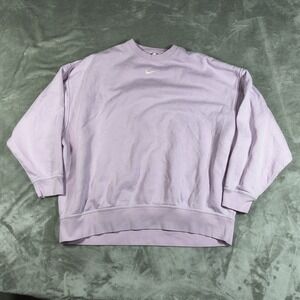 Nike Sweatshirt Mens Small Pullover Crewneck Fleece Center Swoosh Embroidered